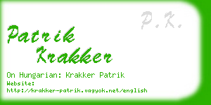 patrik krakker business card